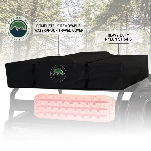 Nomadic 2 Extended Roof Top Tent - Dark Gray Base With Green Rain Fly & Black Cover, Black Aluminum Base, Black Ladder